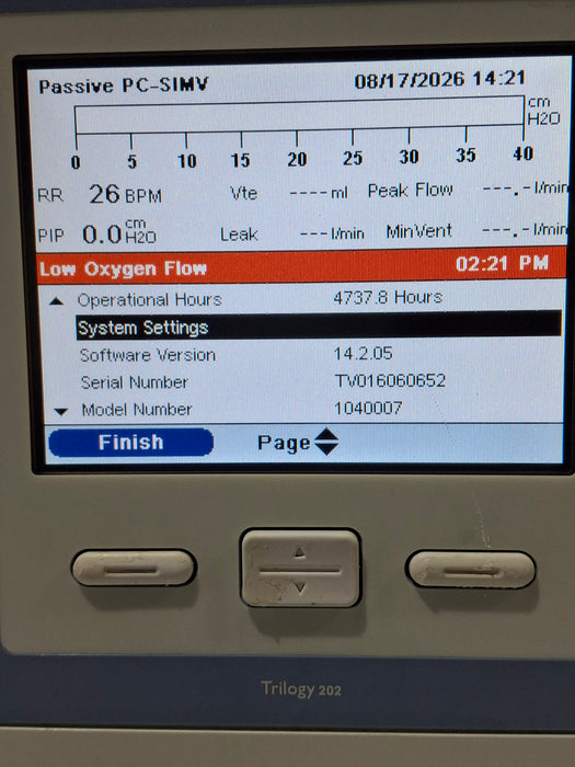 Respironics Trilogy 202 Ventilator