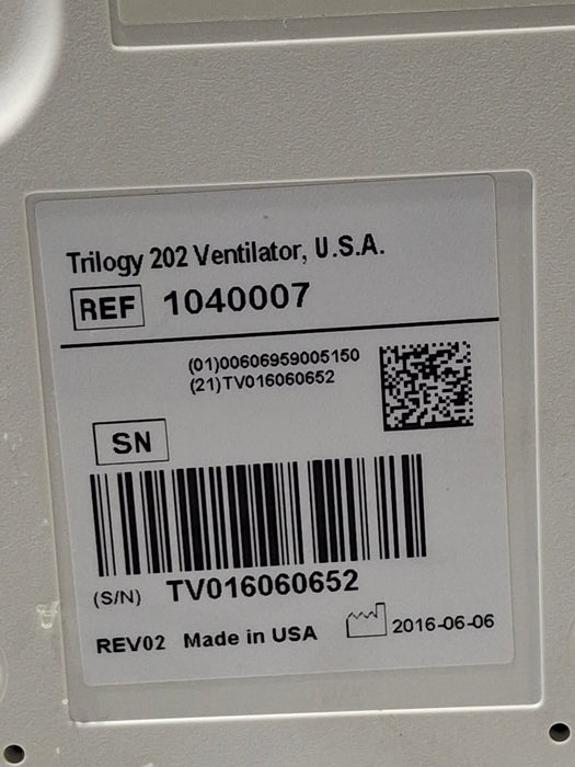 Respironics Trilogy 202 Ventilator