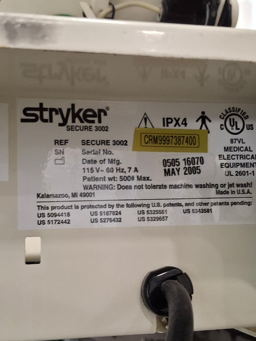 Stryker Secure II 3002 Hospital Bed