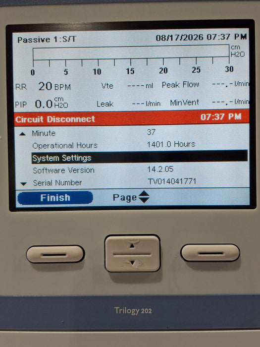 Respironics Trilogy 202 Ventilator