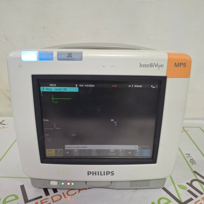 Philips Intellivue MP5 - ECG, Fast SpO2, NIBP Patient Monitor