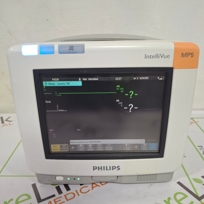Philips Intellivue MP5 - ECG, Fast SpO2, NIBP Patient Monitor