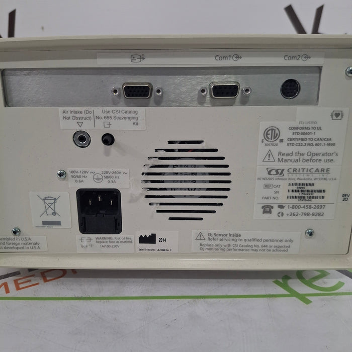 Criticare POET IQ2 Anesthetic Gas Monitor
