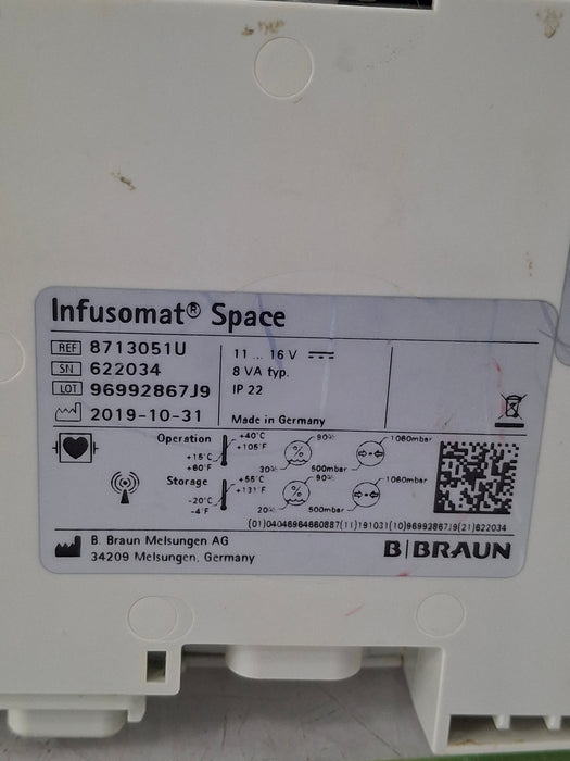 B. Braun Infusomat Space w/AC Adapter Infusion Pump
