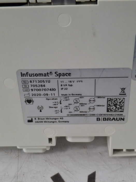 B. Braun Infusomat Space w/AC Adapter Infusion Pump