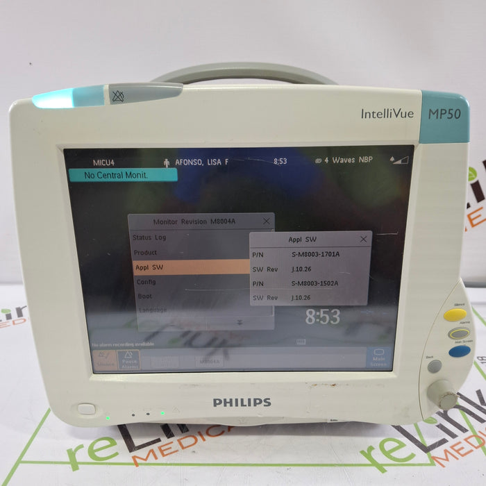Philips IntelliVue MP50 Patient Monitor