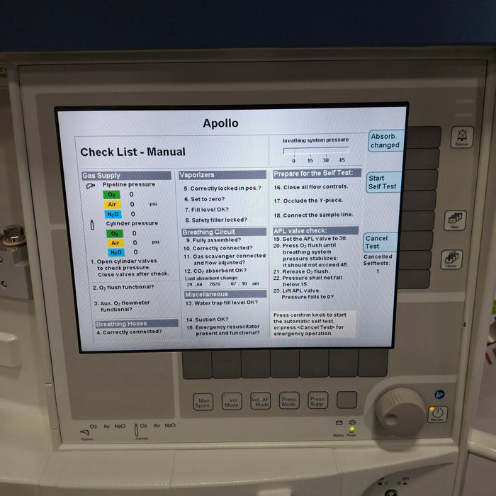 Draeger Medical Apollo Anesthesia Machine