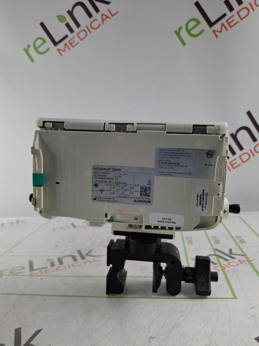 B. Braun Infusomat Space w/Pole Clamp & AC Adapter Infusion Pump