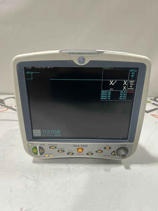 GE Healthcare Dash 5000 - GE/Nellcor SpO2 Patient Monitor