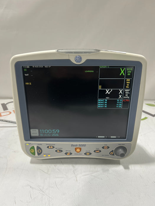 GE Healthcare Dash 5000 - GE/Nellcor SpO2 Patient Monitor