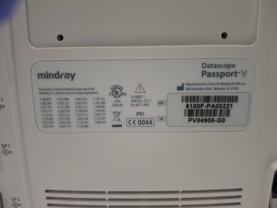 Mindray Passport V Patient Monitor