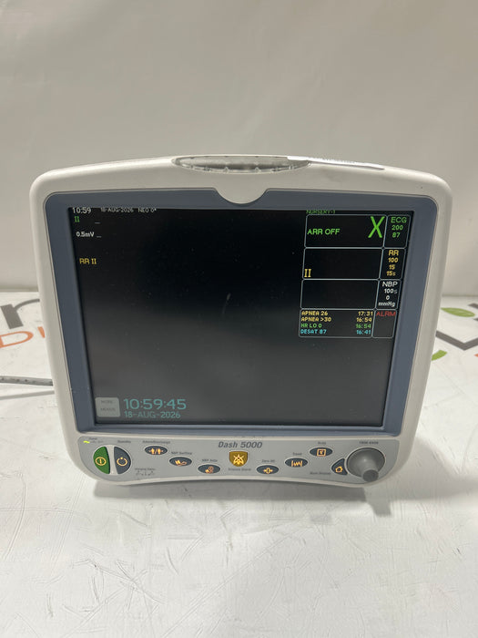 GE Healthcare Dash 5000 - GE/Nellcor SpO2 Patient Monitor