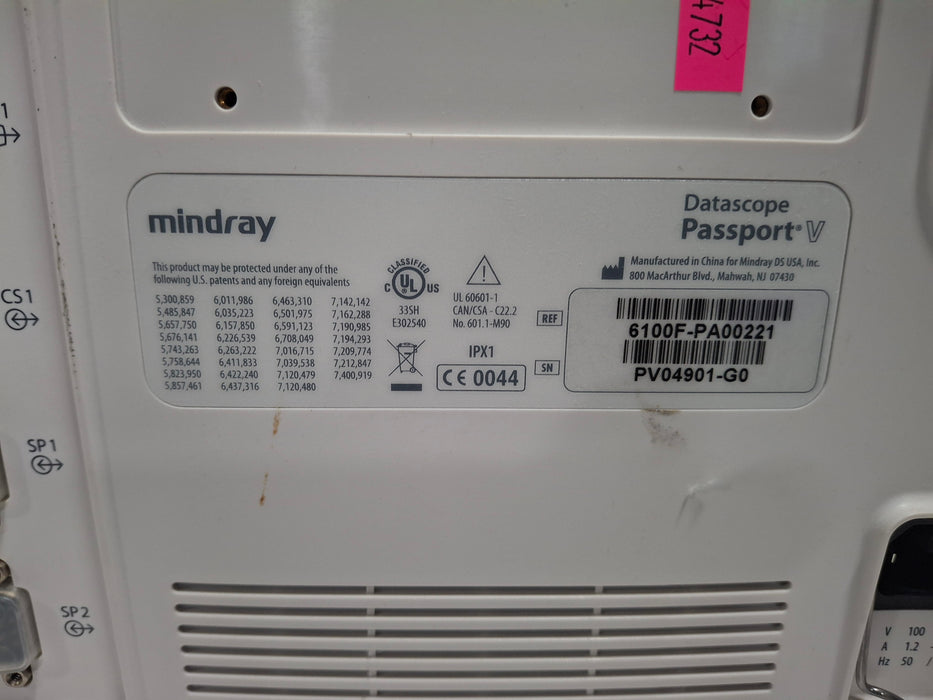 Mindray Passport V Patient Monitor