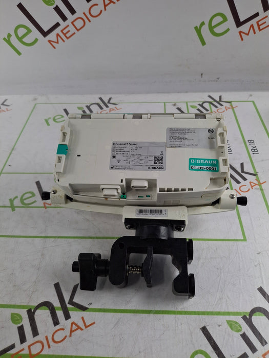 B. Braun Infusomat Space w/Pole Clamp & AC Adapter Infusion Pump
