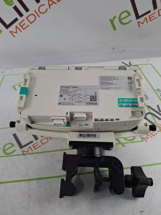B. Braun Infusomat Space w/Pole Clamp & AC Adapter Infusion Pump