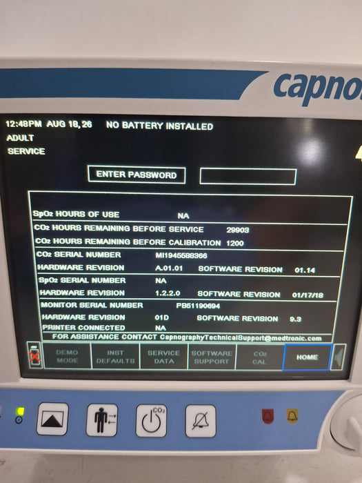 Oridion Capnostream 20P Capnography Monitor