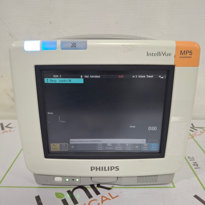 Philips IntelliVue MP5 Anesthesia Fast SpO2, ECG, NBP Patient Monitor