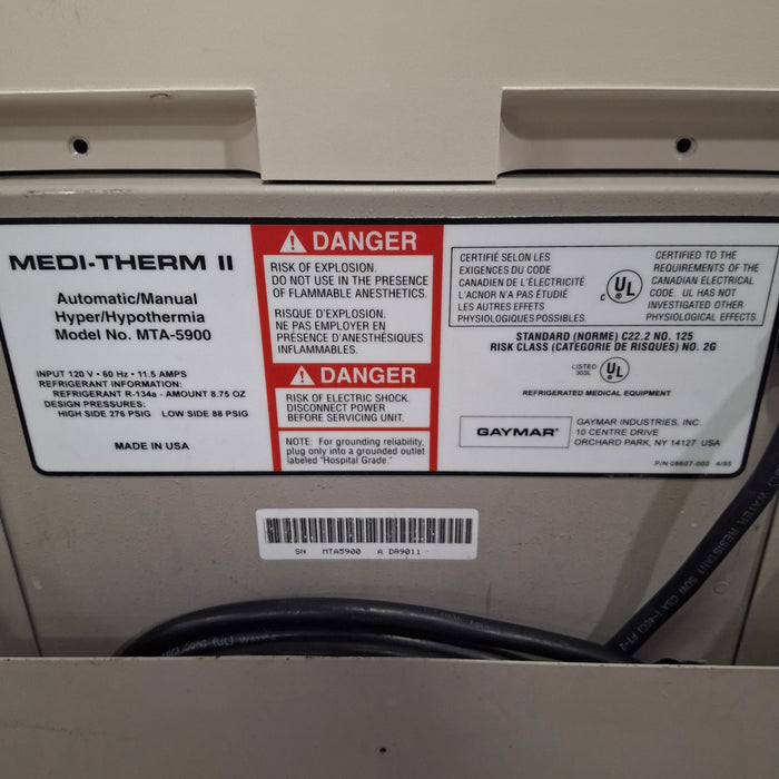 Gaymar Medi-Therm II Hyper/Hypothermia Machine