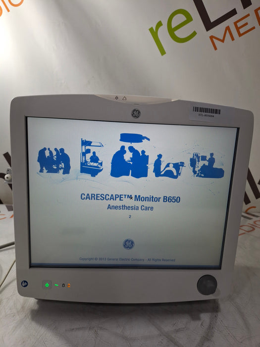 GE Healthcare Carescape B650 Anesthesia Care Patient Monitor