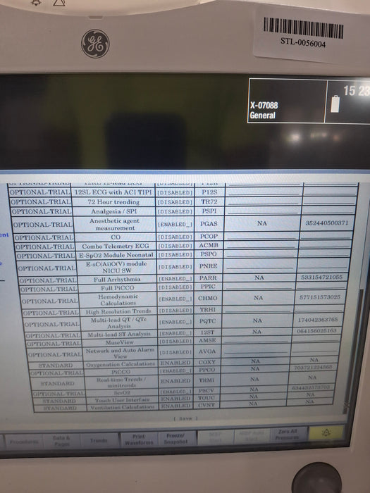 GE Healthcare Carescape B650 Anesthesia Care Patient Monitor