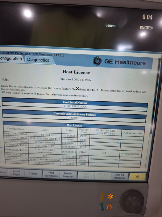 GE Healthcare Carescape B650 Anesthesia Care Patient Monitor