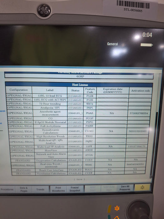 GE Healthcare Carescape B650 Anesthesia Care Patient Monitor