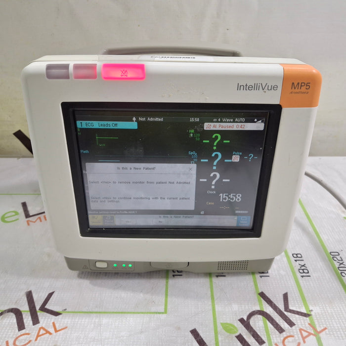 Philips IntelliVue MP5 Anesthesia Fast SpO2, ECG, NBP Patient Monitor