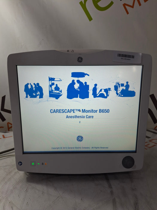 GE Healthcare Carescape B650 Anesthesia Care Patient Monitor
