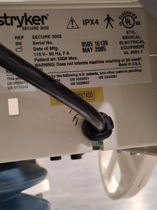 Stryker Secure II 3002 Hospital Bed