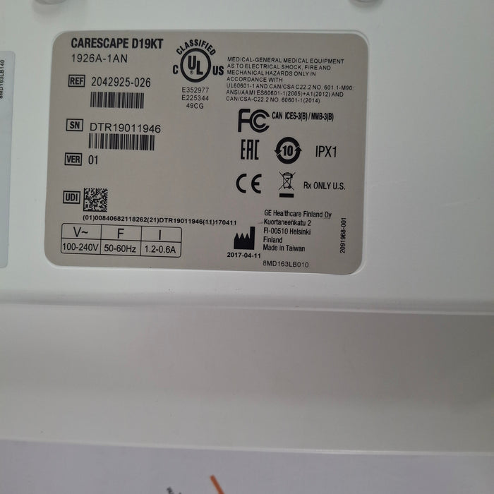 GE Healthcare D19KT Display