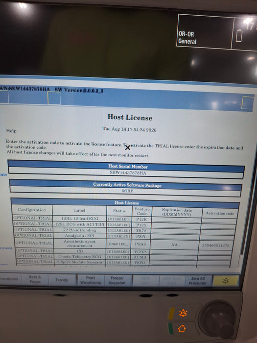 GE Healthcare Carescape B650 Anesthesia Care Patient Monitor