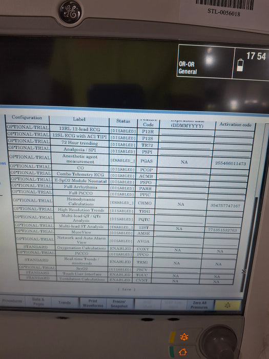 GE Healthcare Carescape B650 Anesthesia Care Patient Monitor