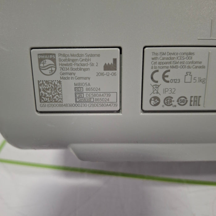 Philips Intellivue MP5 - ECG, Fast SpO2, NIBP Patient Monitor