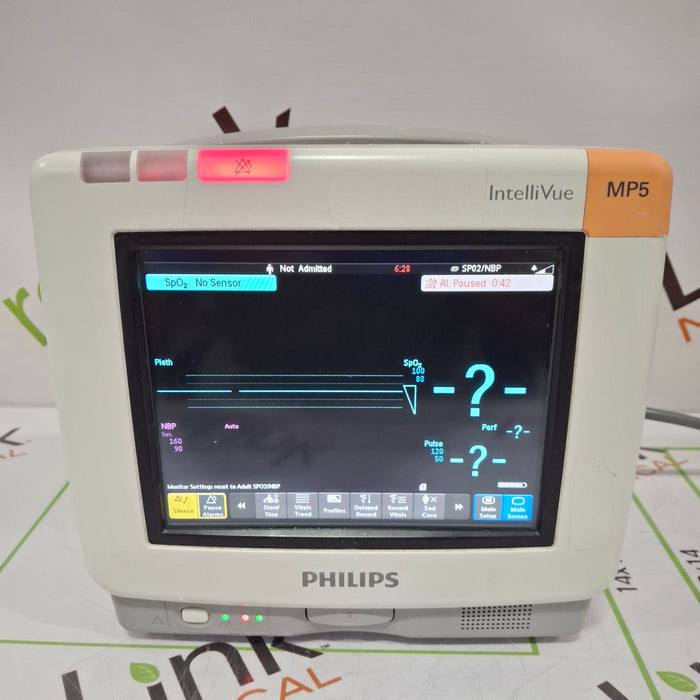 Philips Intellivue MP5 - ECG, Fast SpO2, NIBP Patient Monitor