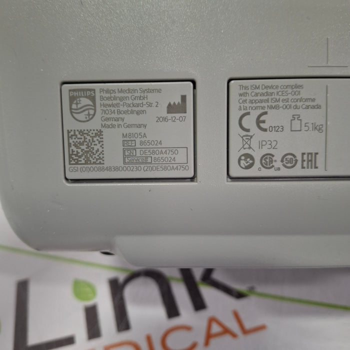 Philips Intellivue MP5 - ECG, Fast SpO2, NIBP Patient Monitor