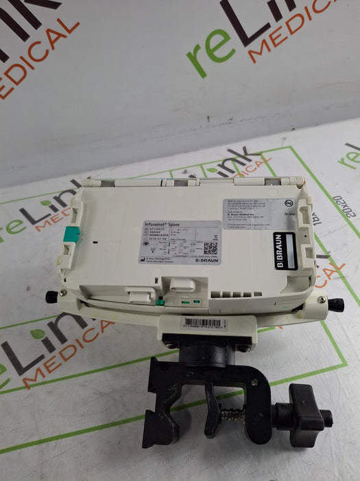 B. Braun Infusomat Space w/Pole Clamp & AC Adapter Infusion Pump
