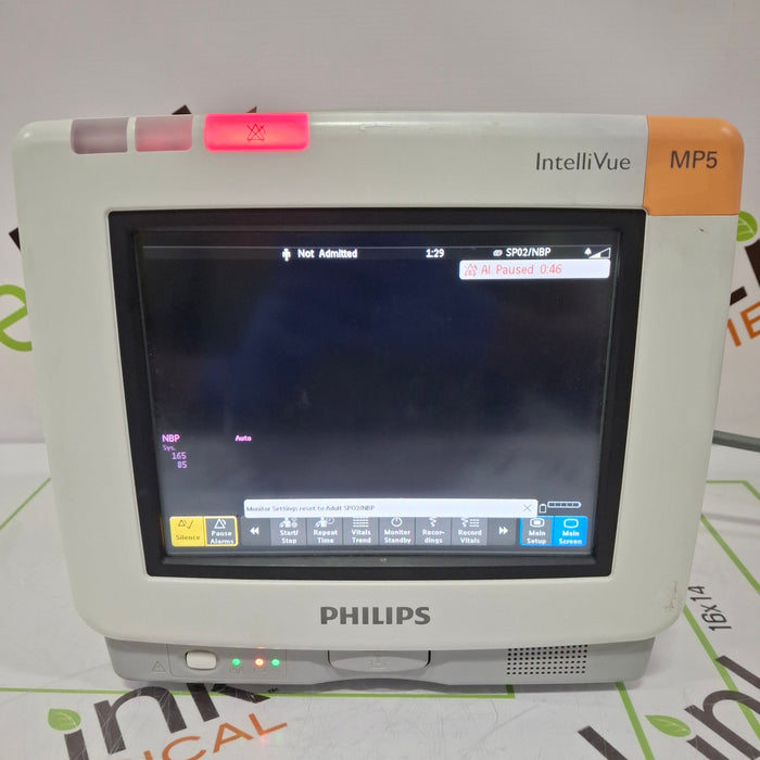 Philips Intellivue MP5 - ECG, Fast SpO2, NIBP Patient Monitor