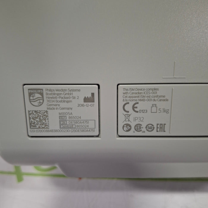 Philips Intellivue MP5 - ECG, Fast SpO2, NIBP Patient Monitor