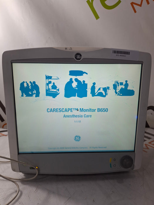 GE Healthcare Carescape B650 Anesthesia Care Patient Monitor