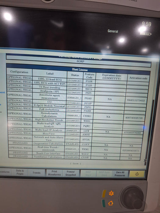 GE Healthcare Carescape B650 Anesthesia Care Patient Monitor