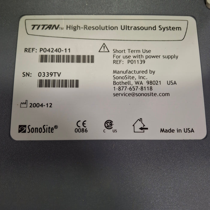 Sonosite Titan Portable Ultrasound