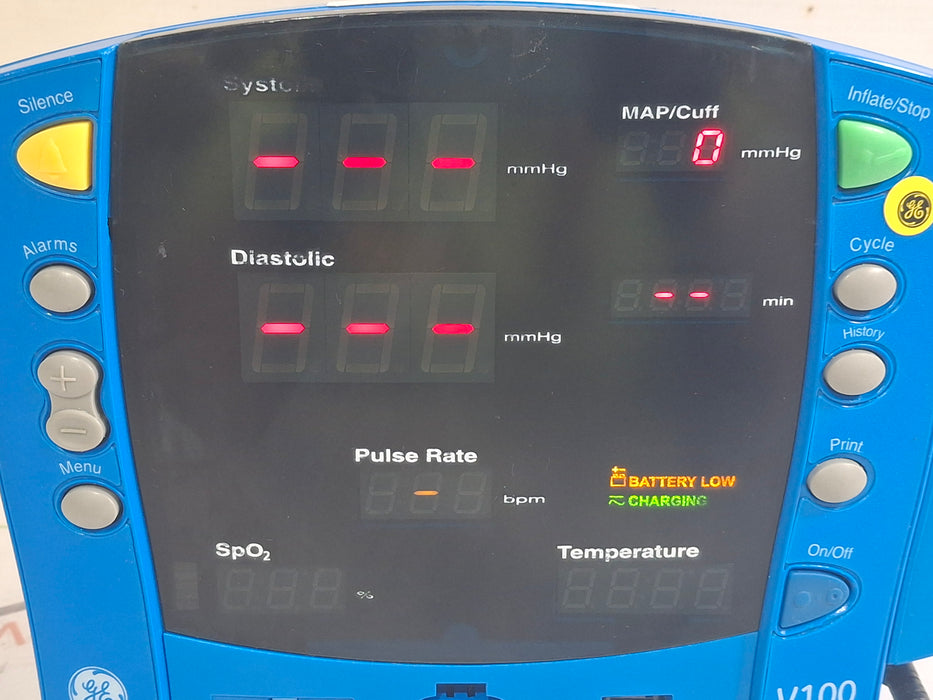 GE Healthcare Dinamap V100 - NIBP, SpO2, Temp Vital Signs Monitor