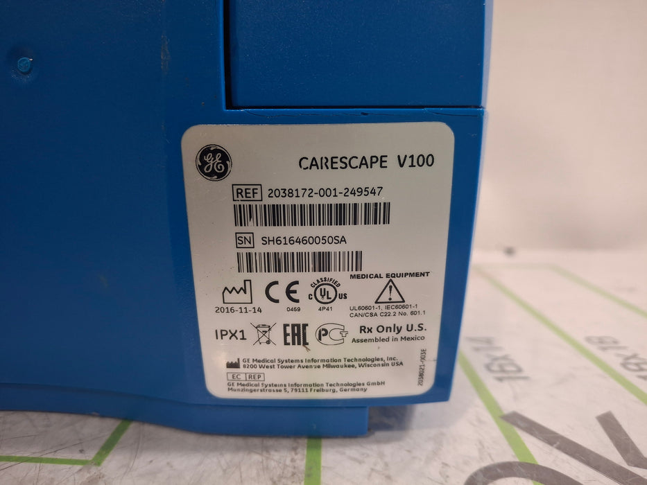 GE Healthcare Dinamap V100 - NIBP, SpO2, Temp Vital Signs Monitor