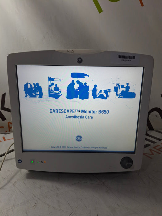 GE Healthcare Carescape B650 Anesthesia Care Patient Monitor
