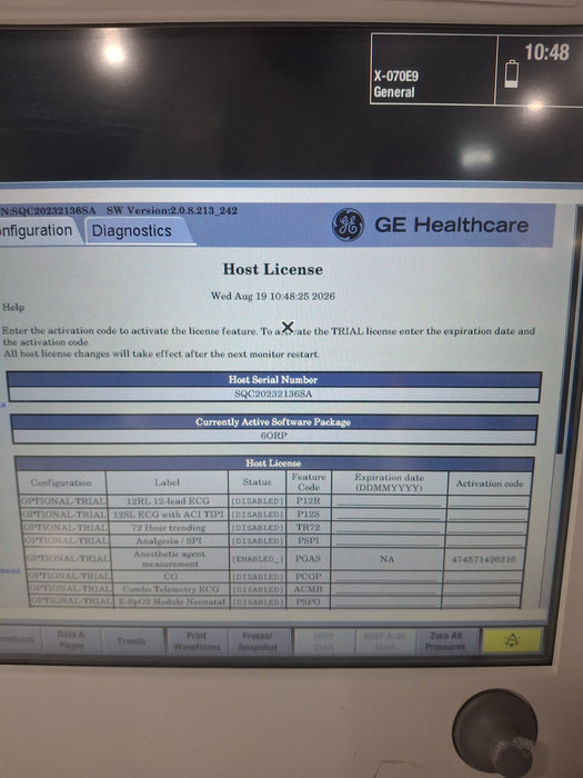 GE Healthcare Carescape B650 Anesthesia Care Patient Monitor