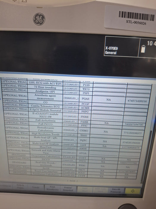 GE Healthcare Carescape B650 Anesthesia Care Patient Monitor