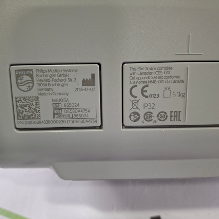 Philips Intellivue MP5 - ECG, Fast SpO2, NIBP Patient Monitor