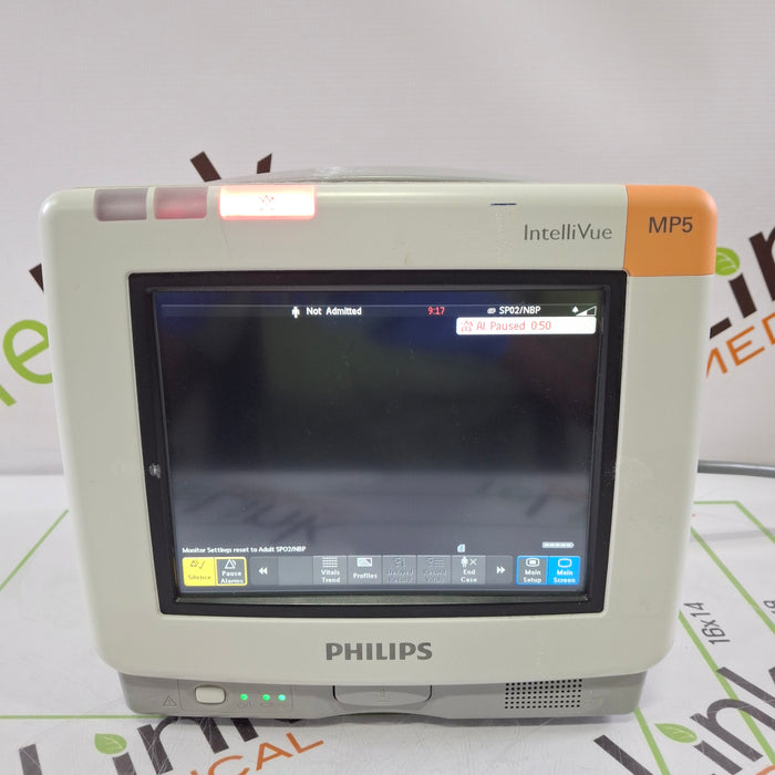 Philips Intellivue MP5 - ECG, Fast SpO2, NIBP Patient Monitor