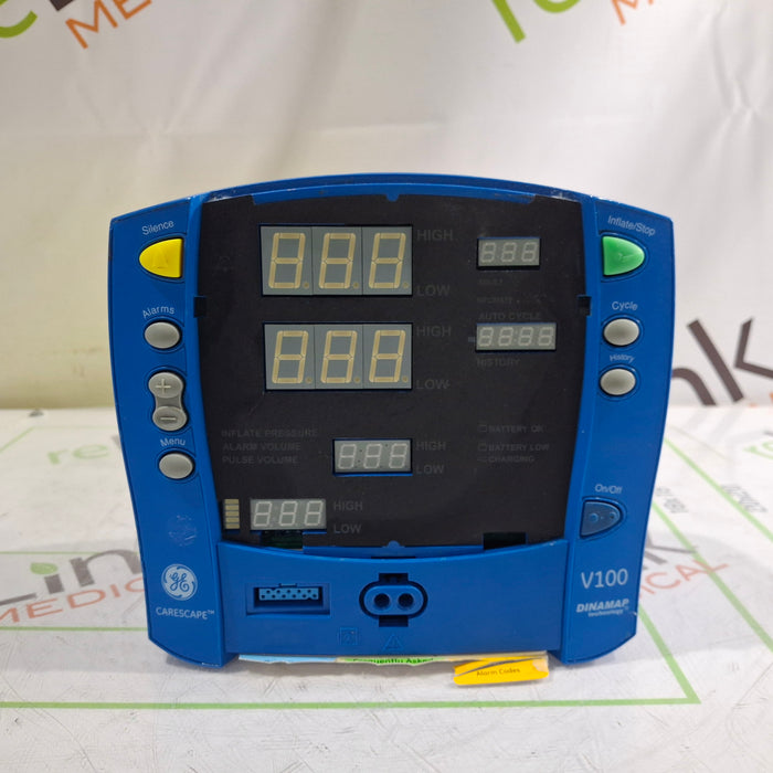 GE Healthcare Dinamap V100 - NIBP, SpO2, Temp Vital Signs Monitor