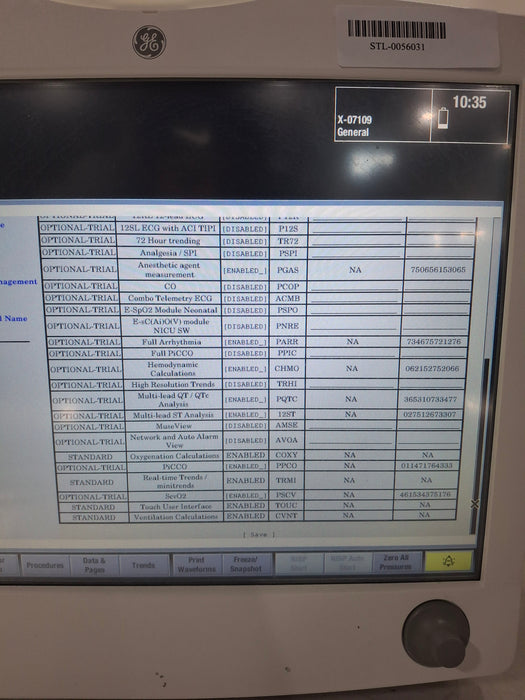 GE Healthcare Carescape B650 Anesthesia Care Patient Monitor